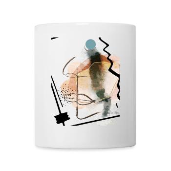 Abstract Watercolor Earth Tones - Mug - white - Front
