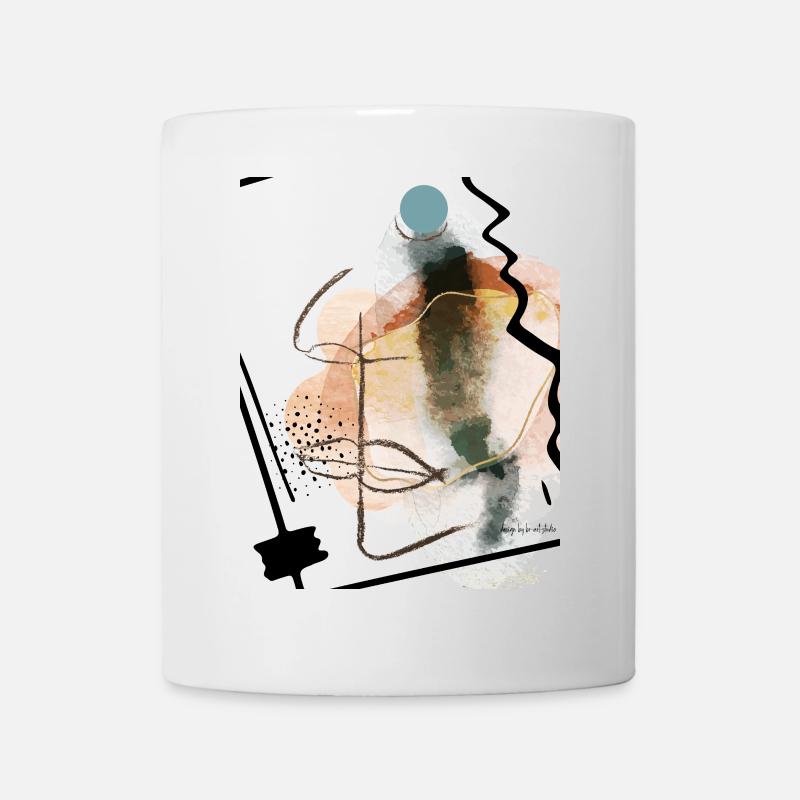 Abstract Watercolor Earth Tones - Mug - white