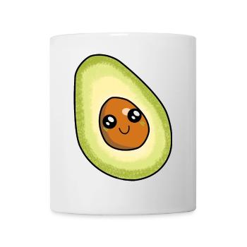 Avocado Frucht naschen Speise Früchte Vitamine - Tasse - Weiß - Vorne