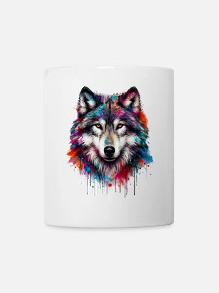 Wolf - Tasse - Weiß