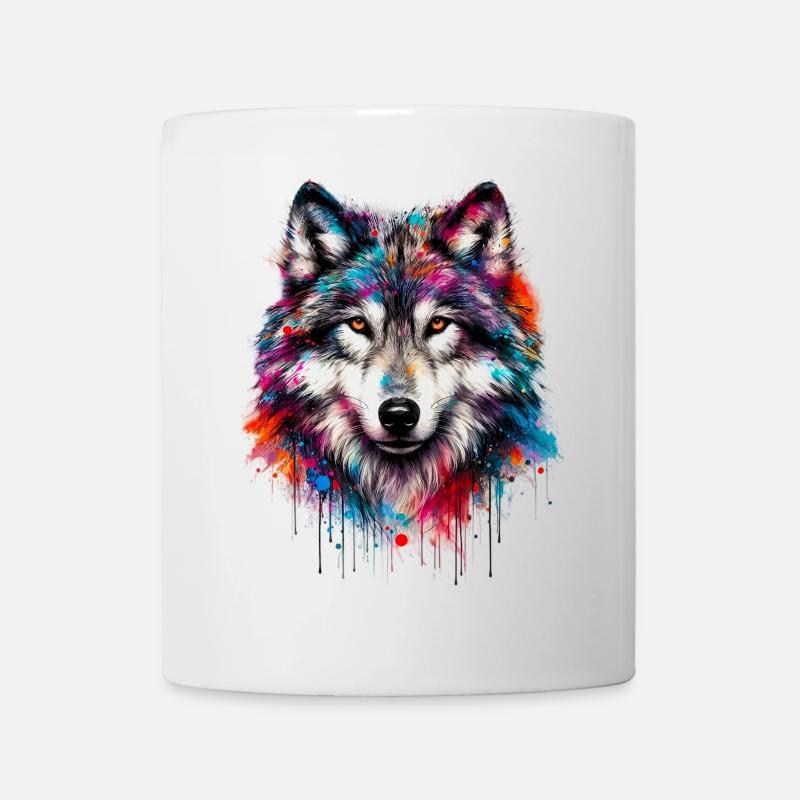 Wolf - Tasse - Weiß