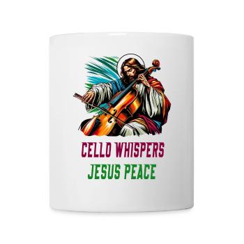 Le violoncelle murmure la paix à Jésus - Mug blanc - blanc - Devant