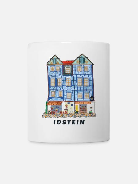 Idstein, Wahrzeichen Schiefes Haus, Deutschland - Tasse - Weiß