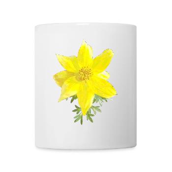 Yellow Blossoms Watercolor - Mug - white - Front