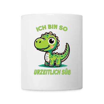 Kuschel-Dino | Urzeitlich süß & Freundlich - Tasse - Weiß - Vorne