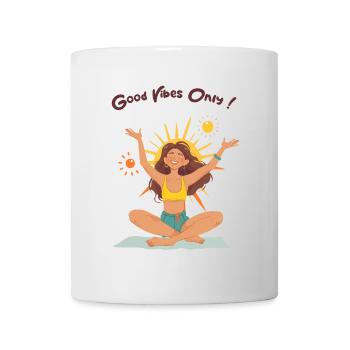 Good Vibrations Only (Nr. 4 - mit Text) - Tasse - Weiß - Vorne