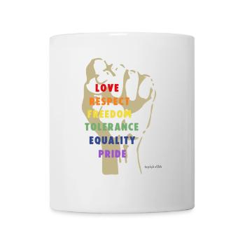 Force et respect - Mug blanc - blanc - Devant