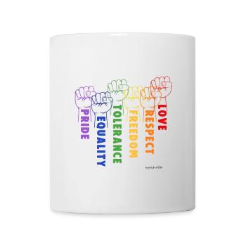 Solidarité et fierté - Mug blanc - blanc - Devant