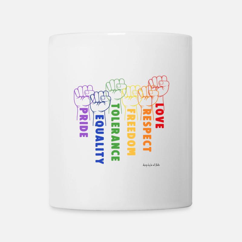 Solidarität und Stolz in den Händen - Tasse - Weiß