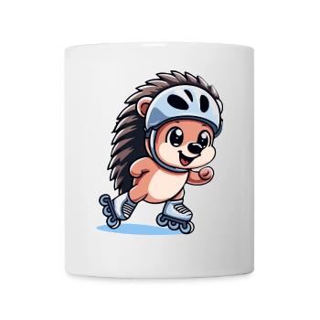 Speedy Hedgehog: Roller Skating Champion - Mug - white - Front