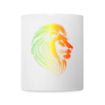 Conquering lion rasta, rastafari, jamaïque, juda - Mug blanc - blanc - Devant