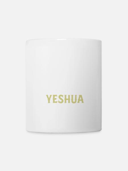 Yeshua Divine Messiah Illustration - Kop/krus - hvid