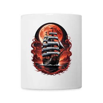 Piraten Schiff Blutmond Gothic Fantasy Design - Tasse - Weiß - Vorne