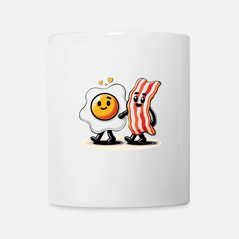 friends forever ham egg comic love - Tasse - Weiß
