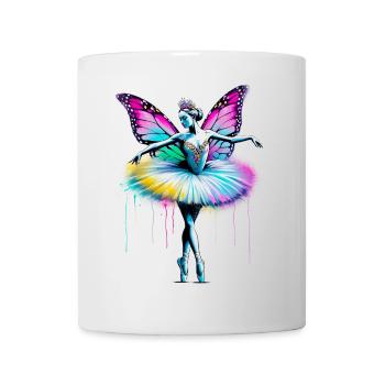 Ballerina with butterfly wings butterflies tutu - Mug - white - Front