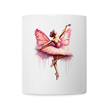 Ballerina with butterfly wings butterflies tutu - Mug - white - Front