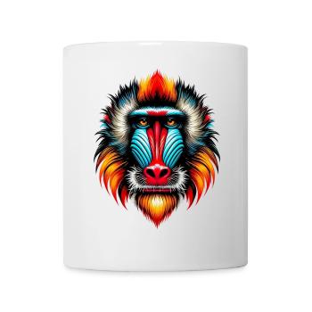 Singe mandrill - Mug blanc - blanc - Devant