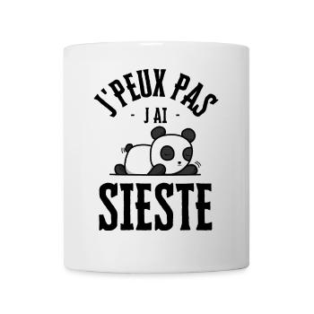 Je peux pas j ai sieste - Mug blanc - blanc - Devant
