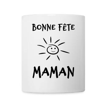 MOM. MOTHER'S DAY. HEART. HAPPY BIRTHDAY - Mug - white - Front
