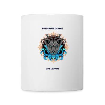 comme une lionne avec texte - Mug blanc - blanc - Devant