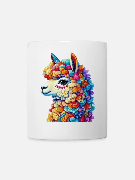 Alpaka - Tasse - Weiß