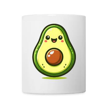 Cadeau mignon d’amoureux des fruits Kawaii Happy Avocado - Mug blanc - blanc - Devant