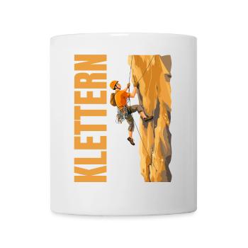 Klettern - Tasse - Weiß - Vorne