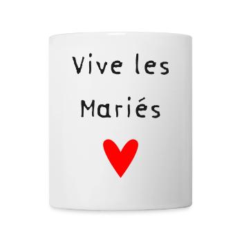 WEDDING. HEART. COUPLE. JUST MARRIED. Bachelorette party - Mug - white - Front