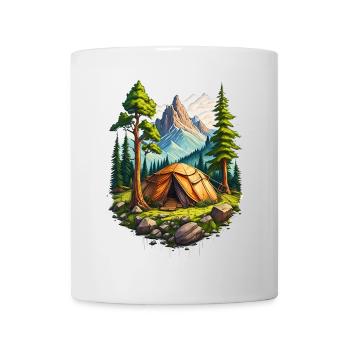 Wild camping in nature - Mug - white - Front