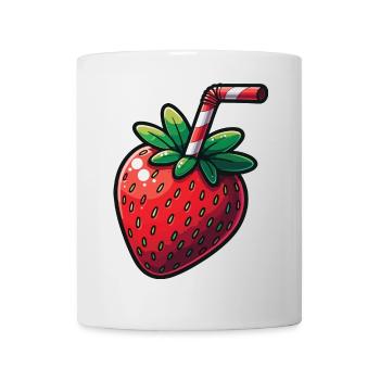 Erdbeer-Shake - Tasse - Weiß - Vorne