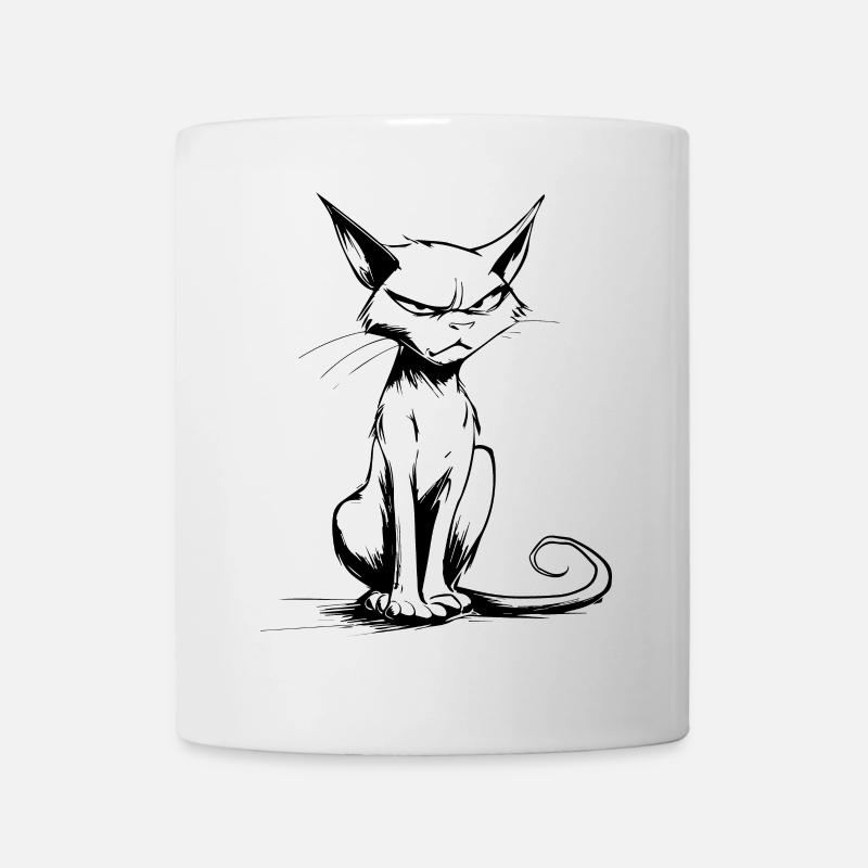Grim Cat - Mug - white