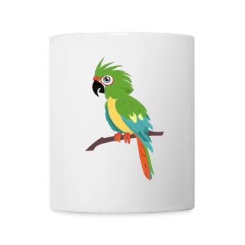 Papagei - Tasse - Weiß - Vorne