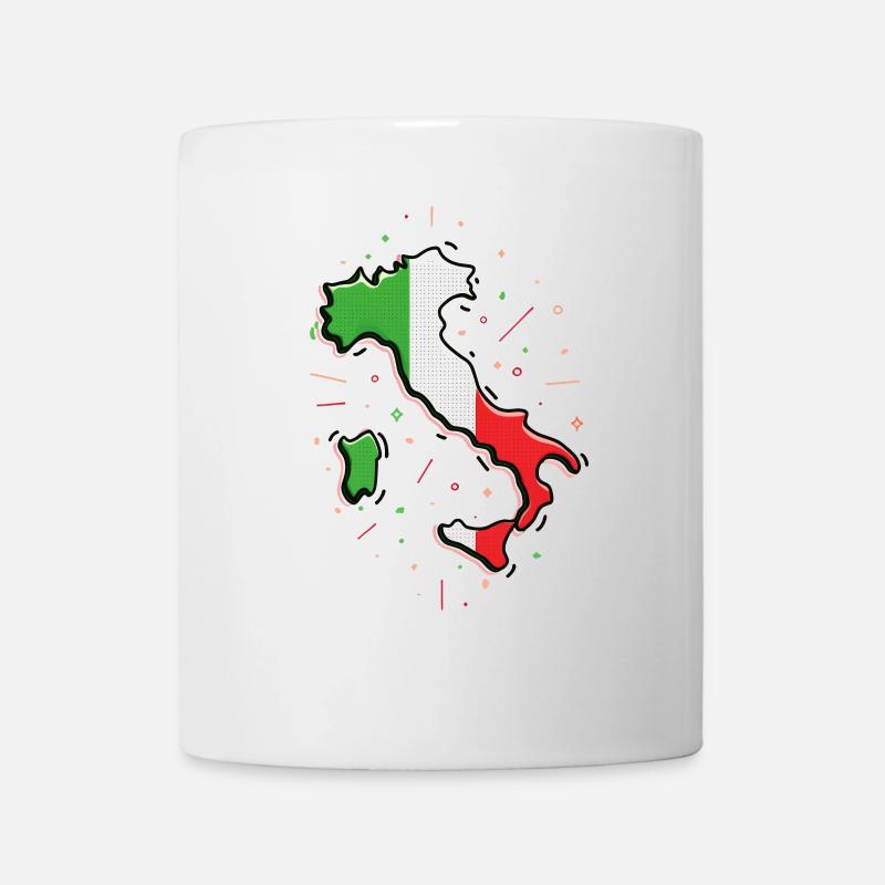 Moderne Illustration von Italien - Tasse - Weiß