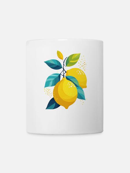 Zitronen - Tasse - Weiß