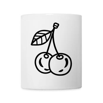 Kirsche - Tasse - Weiß - Vorne