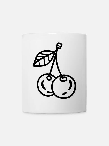 Kirsche - Tasse - Weiß