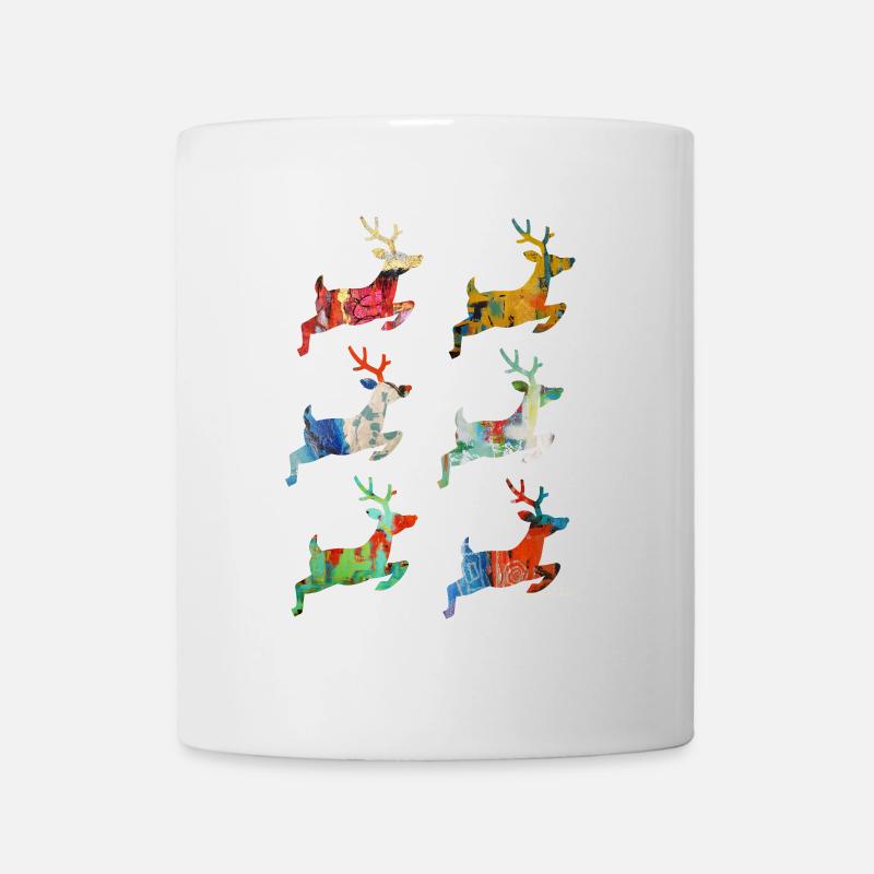 Caribou Colorful Abstract Style - Mug - white