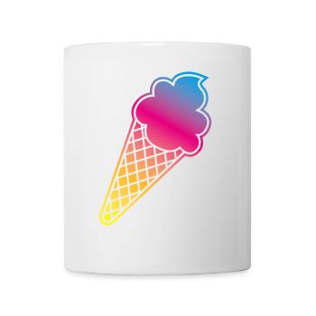 Cadre de crème glacée Dégradé Coloré Cône de crème glacée d’été Glace - Mug blanc - blanc - Devant