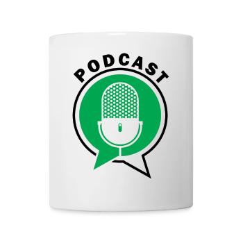 Podcast Microphone Bulles de dialogue - Mug blanc - blanc - Devant