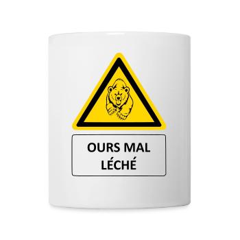 Ours mal léché - Mug blanc - blanc - Devant