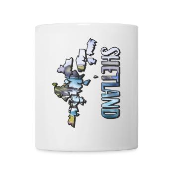 Watercolor Map Shetland - Mug - white - Front