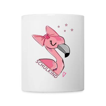 Écolier, Flamant rose - Mug blanc - blanc - Devant