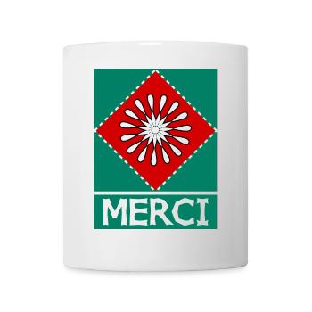MERCI. MAÎTRESSE. MAÎTRE. MERCI MAÎTRESSE - Mug blanc - blanc - Devant