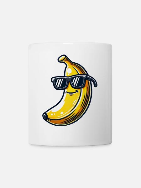 Cool Banana Fruit Lunettes de soleil d’été Fruity - Mug blanc - blanc