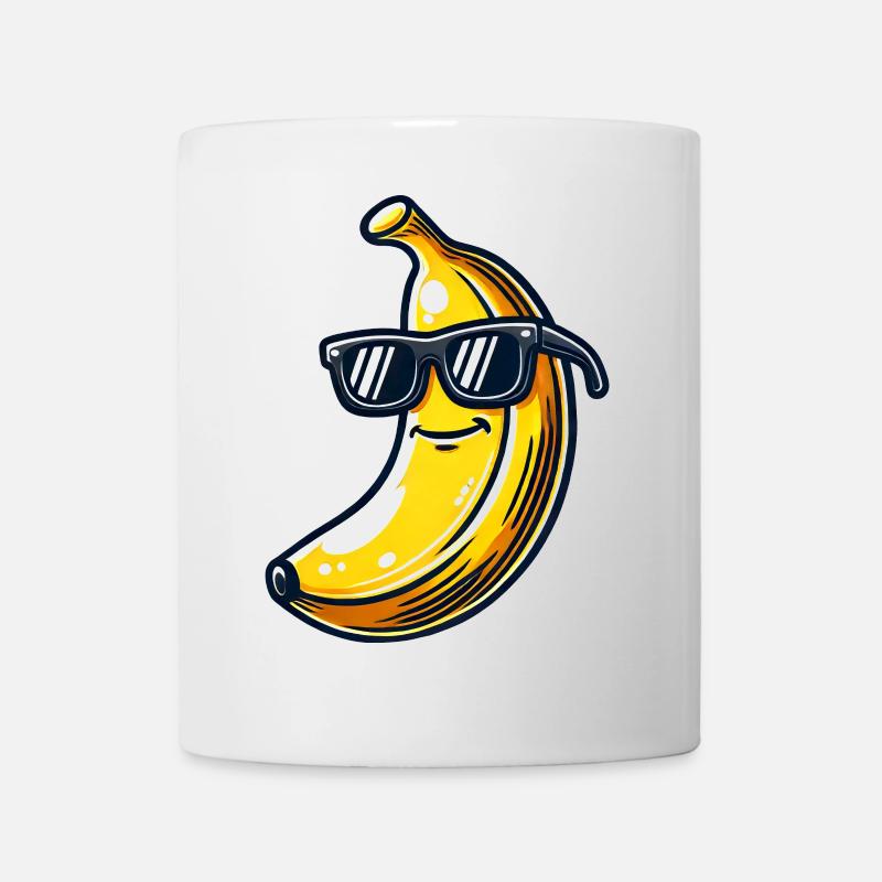 Cool Banana Fruit Lunettes de soleil d’été Fruity - Mug blanc - blanc