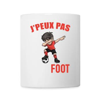 J´Peux Pas J´Ai Foot Football Enfant Garçon - Mug blanc - blanc - Devant
