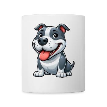Süßer Pitbull Cartoon American Staffordshire Terri - Tasse - Weiß - Vorne