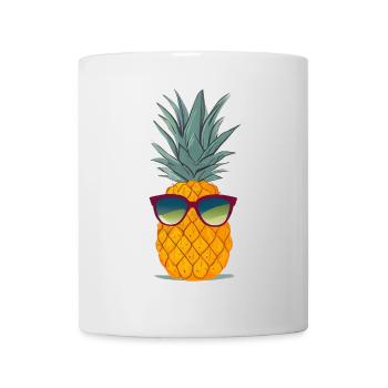 Pineapple with sunglasses - Mug - white - Front