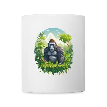 Gorilla im Dschungel - Tasse - Weiß - Vorne