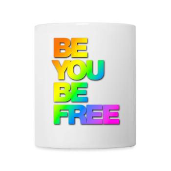 Typo Be You Be Free Diversity hf Rainbow Shadow - Tasse - Weiß - Vorne